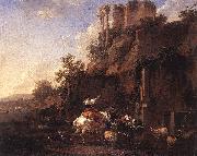Rocky Landscape with Antique Ruins BERCHEM, Nicolaes